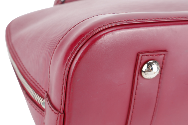 LOUIS VUITTON ALMA PM FUSCHIA EPI LEATHER SILVER HARDWARE WITH LOCK & KEYS NO DUST COVER