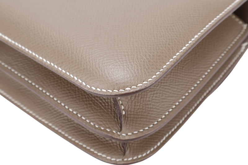 HERMES CONSTANCE 18 STAMP U (YEAR 2022) ETOUPE EPSOM GOLD HARDWARE WITH DUST COVER