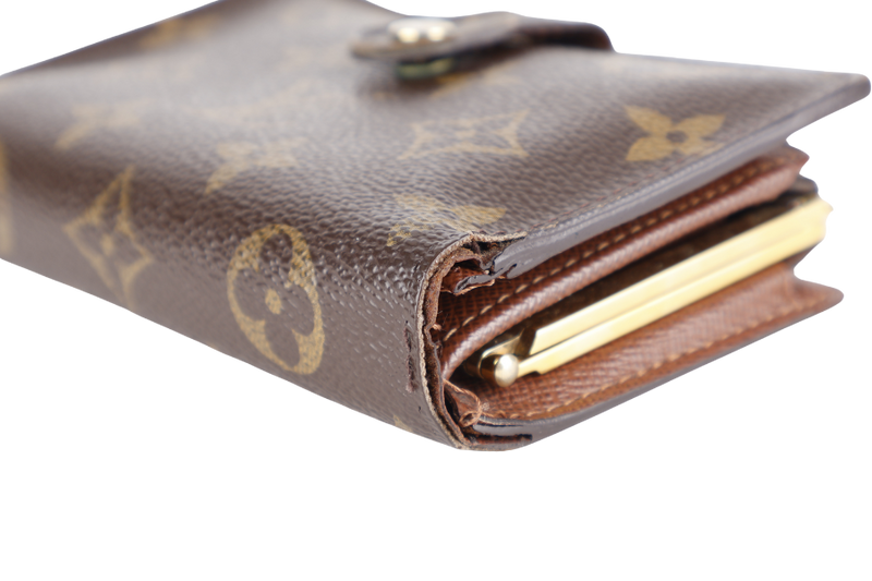 LOUIS VUITTON M61674 PORTEFEUILLE VIENNOIS WALLET GOLD HARDWARE WITH DUST COVER AND BOX