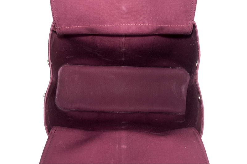 HERMES CABAG BURGUNDY CANVAS WDC