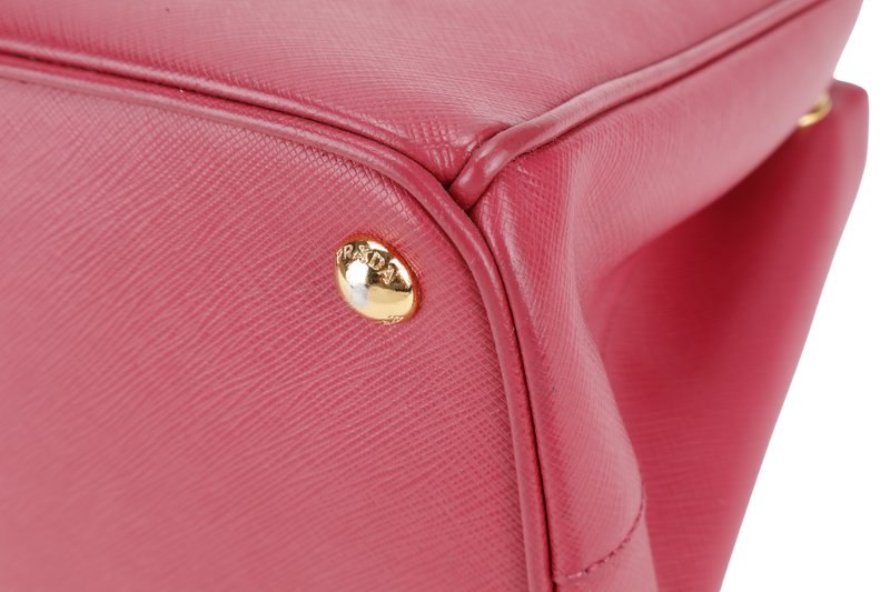 PRADA SAFFIANO LUX TOTE PINK BAG WITH STRAPS GOLD HARDWARE AND DUST COVER NO CARD