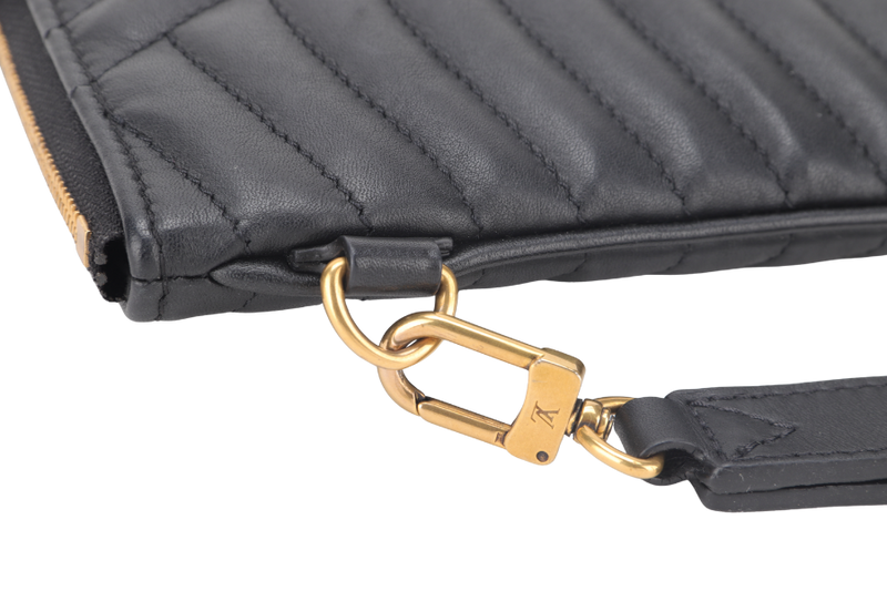 LOUIS VUITTON M63943 NEW WAVE POCHETTE BLACK CALF LEATHER WITH DUST COVER