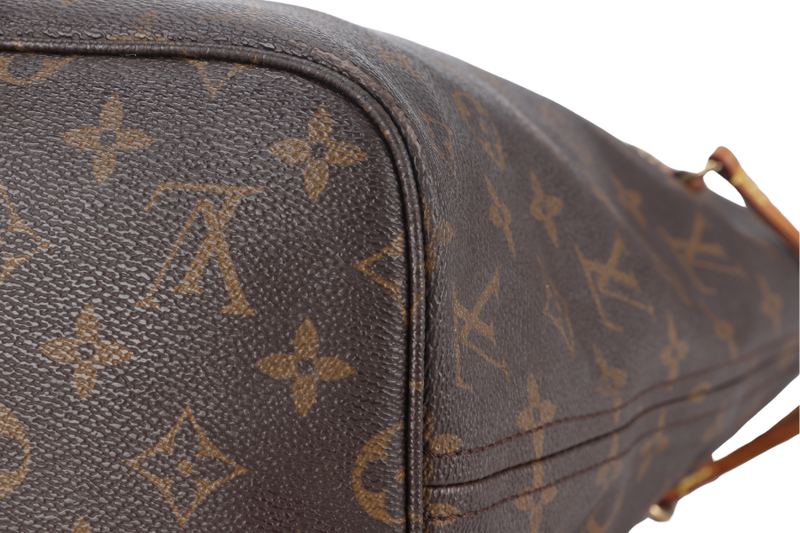 LOUIS VUITTON NEVERFULL MM (M40156) BROWN CANVAS MONOGRAM GOLD HARDWARE NO DUST COVER