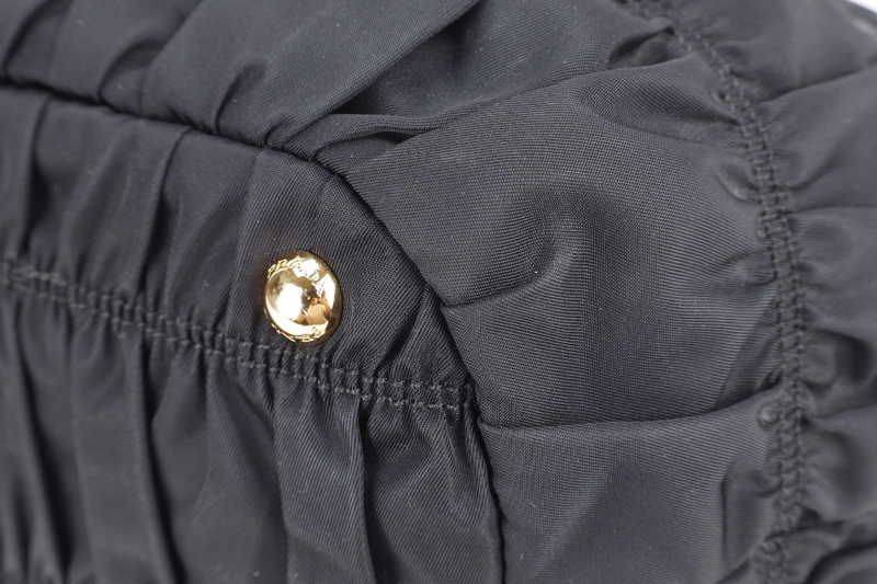 PRADA B1789M TESSUTO GAUFRE BLACK NYLON WITH CARD, STRAPS AND DUST COVER