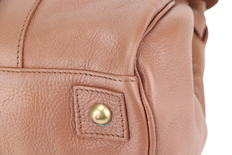 MULBERRY BAYSWATER TOTE BAG BROWN LEATHER GOLD HARDWARE WITH DUST COVER