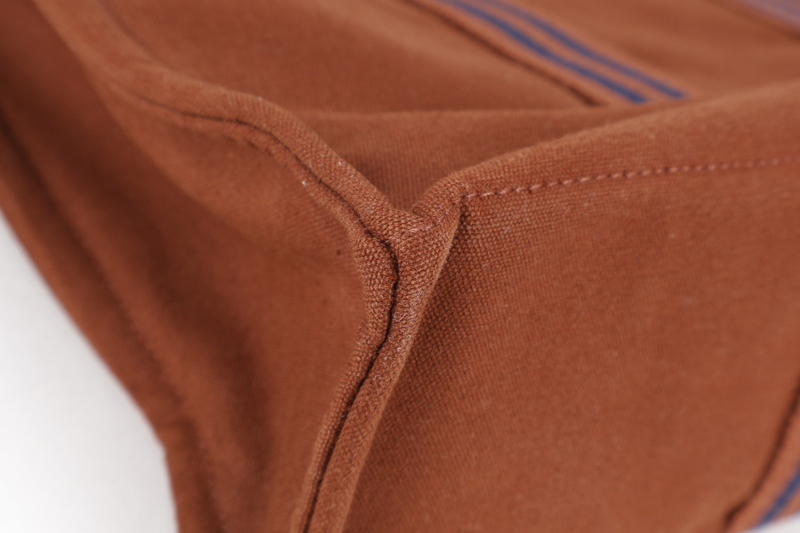 HERMES FOURRE TOUT MM BROWN CANVAS TOTE BAG NO DUST COVER