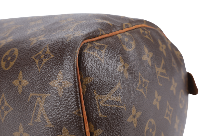 LOUIS VUITTON SPEEDY 30 BROWN MONOGRAM CANVAS GOLD HARDWARE NO DUST COVER