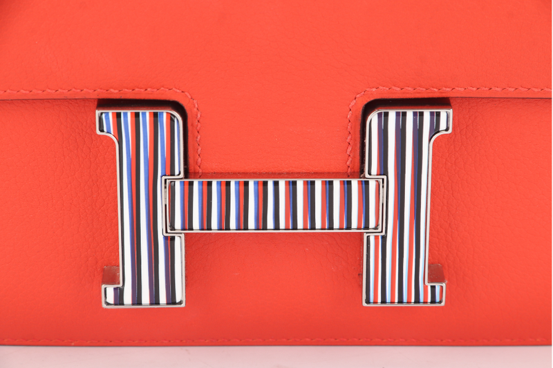 HERMES CONSTANCE 23 ENAMEL BUCKLE CAPUCINE EVERCOLOR STAMP A (YEAR 2017) NO DUST COVER