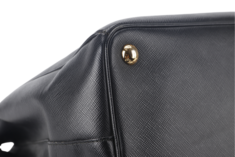 PRADA SAFFIANO LUX BLACK LEATHER (BN1844) GOLD HARDWARE WITH CARD AND DUST COVER