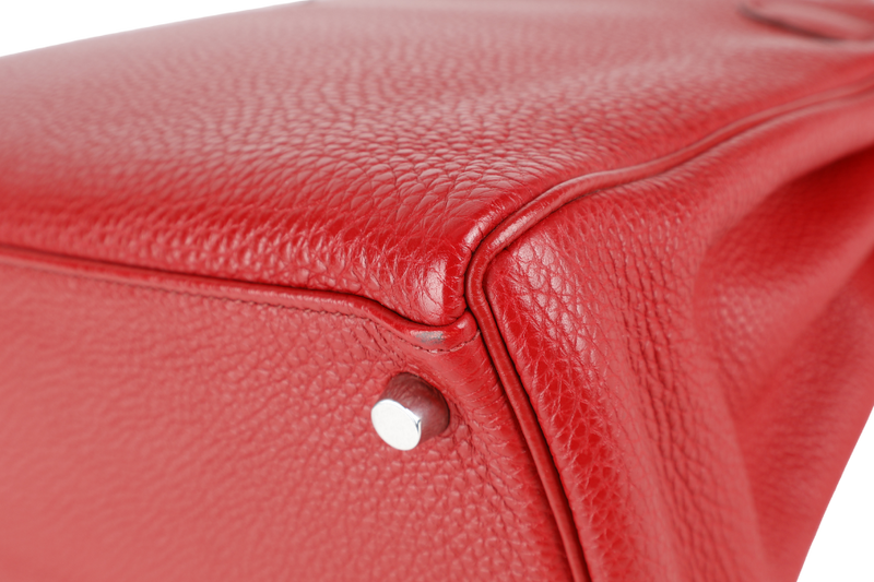 HERMES KELLY 28 RETOURNE ROUGE GRENAT TOGO LEATHER PHW STAMP M SQUARE (2009) NO DUST COVER