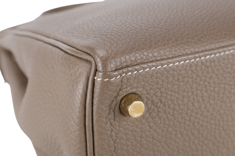 HERMES KELLY 28 RETOURNE ETOUPE TOGO GOLD HARDWARE STAMP X (2016) WITH DUST COVER, KEYS, LOCK STRAPS AND ORGANISER