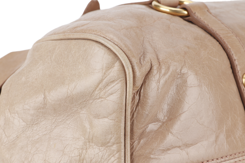 MIU MIU 2WAY BOW RIBBON HANDBAG BEIGE LEATHER WITH DUST COVER