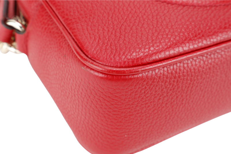 GUCCI SOHO DISCO CROSSBODY RED CALF LEATHER GOLD HARDWARE NO DUST COVER