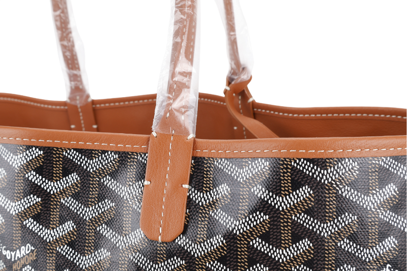 GOYARD ANJOU PM BAG BLACK AND TAN COLOR WITH DUST COVER