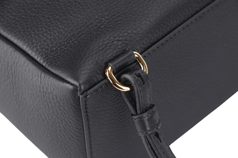 LORO PIANA EXTRA POCKET BACKPACK BLACK GRAINED CALFSKIN GOLD HARDWARE WITH DUST COVER AND BOX