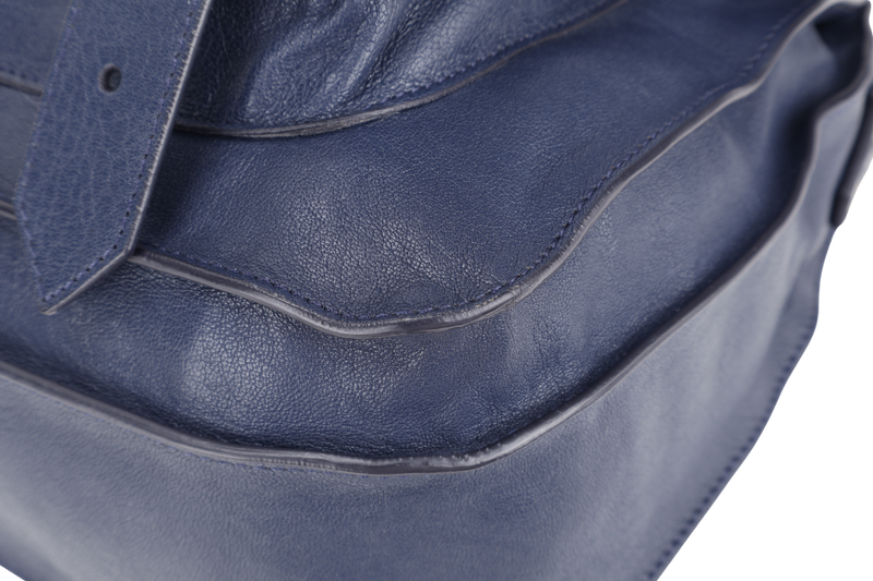 PROENZA SCHOULER PS 1 MEDIUM NAVY BLUE GOLD HARDWARE WITH STRAPS AND DUST COVER