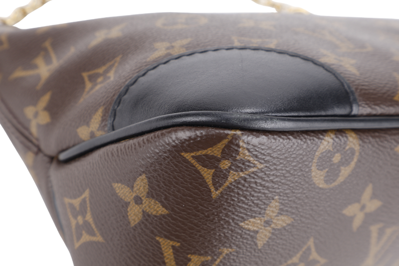 LOUIS VUITTON M45831 BOULOGNE PM MONOGRAM COATED CANVAS GOLD HARDWARE WITH DUST COVER AND BOX