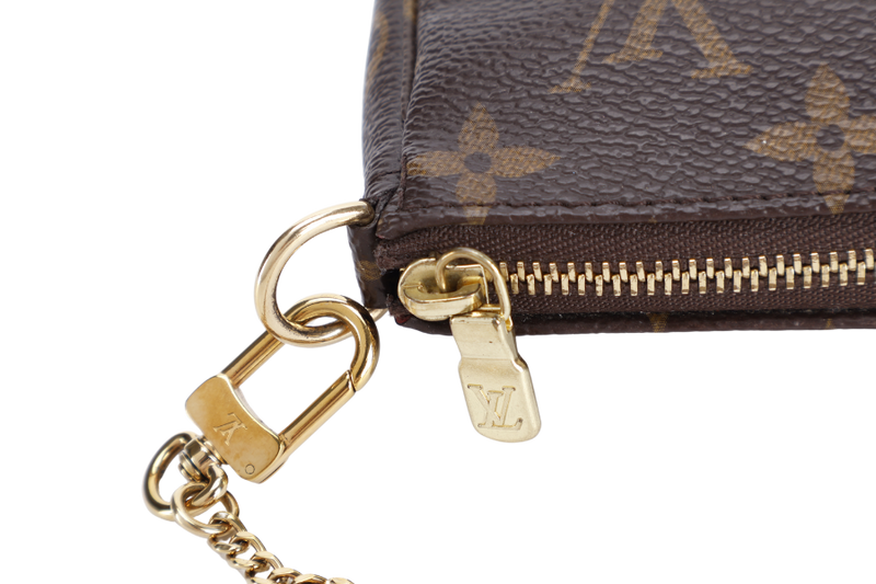 LOUIS VUITTON M68490 VIVIENNE MINI POCHETTE BROWN MONOGRAM CANVAS GOLD HARDWARE