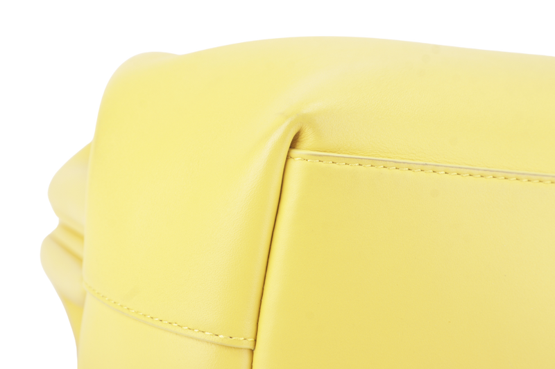 BOTTEGA VENETA MIRABELLE MEDIUM YELLOW POINT BAG WITH DUST COVER