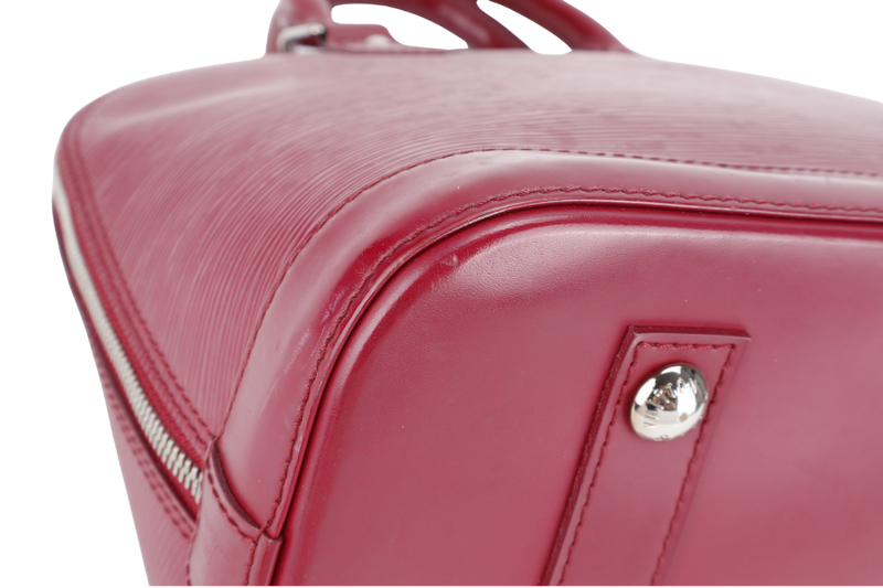 LOUIS VUITTON ALMA PM FUSCHIA EPI LEATHER SILVER HARDWARE WITH LOCK & KEYS NO DUST COVER