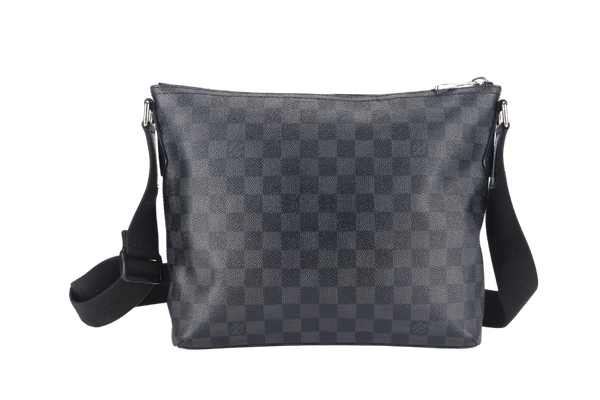 LOUIS VUITTON MICK MM MESSENGER BAG (N41106) DAMIER GRAPHITE SILVER HARDWARE WITH DUST COVER