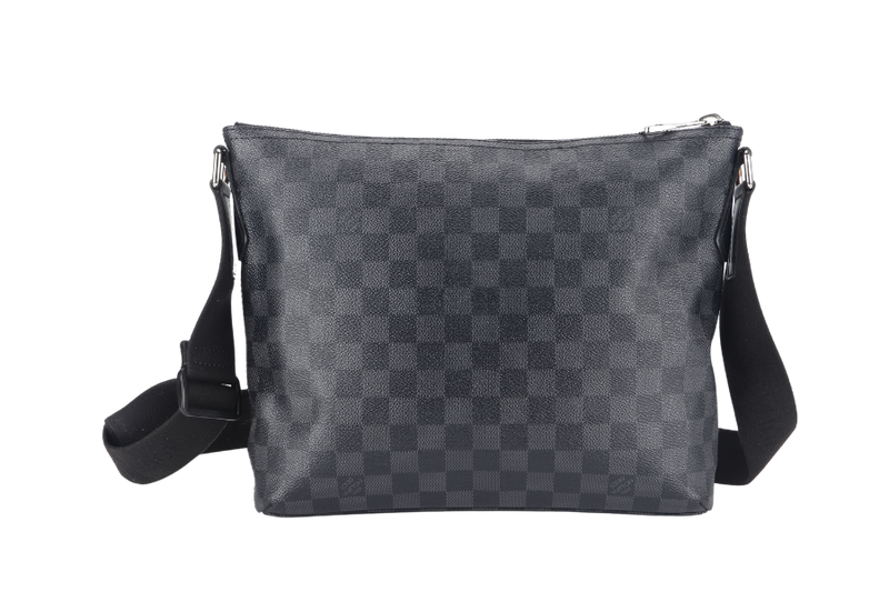 LOUIS VUITTON MICK MM MESSENGER BAG (N41106) DAMIER GRAPHITE SILVER HARDWARE WITH DUST COVER