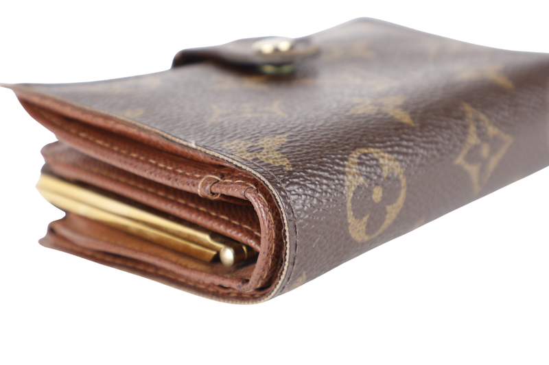 LOUIS VUITTON M61674 PORTEFEUILLE VIENNOIS WALLET GOLD HARDWARE WITH DUST COVER AND BOX