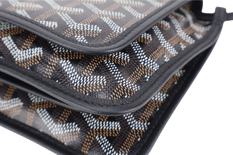 GOYARD PLUMET IN BLACK GOYARDINE WITH DUST COVER