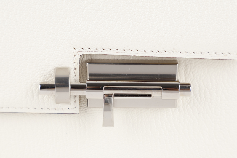 HERMES MINI VERROU NATA CHEVRE MYSORE ALLEGRO SANGLE STAMP Y (YEAR 2020) SILVER HARDWARE, BOX AND FELT COVER