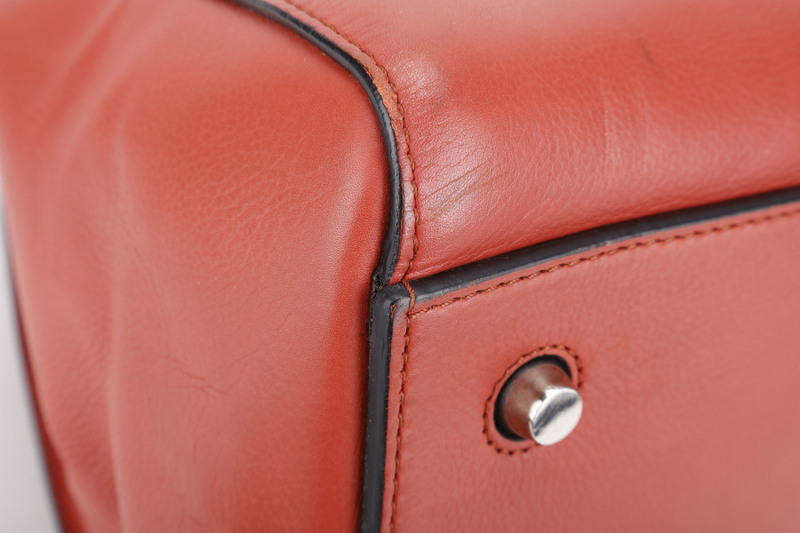 CELINE RED EDGE SHOULDER BAG SILVER HARDWARE NO DUST COVER