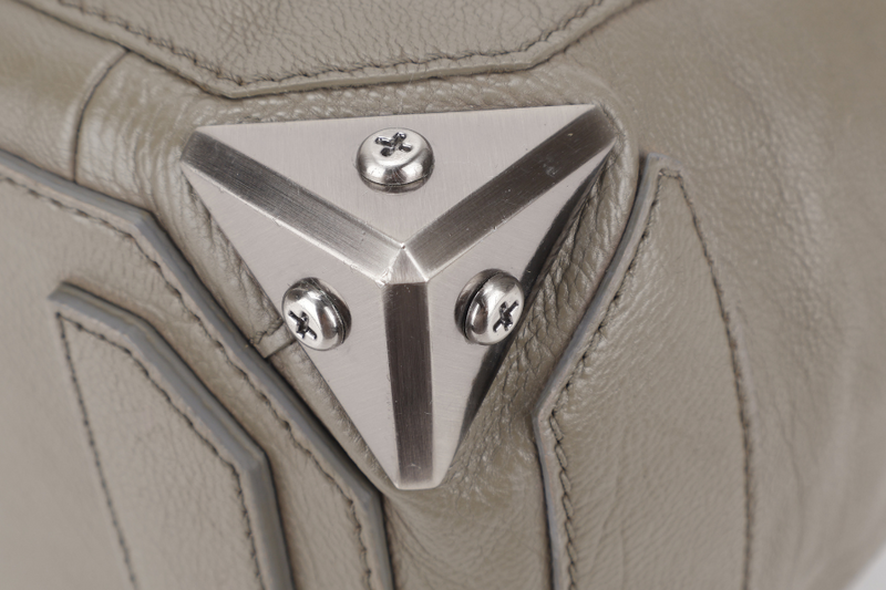 ALEXANDER WANG GREY CALF LEATHER CLUTCH BAG NO DUST COVER