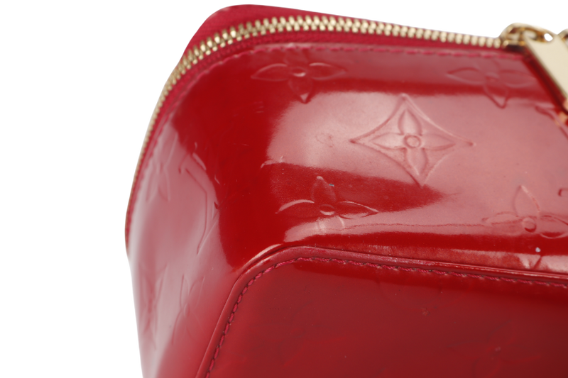 LOUIS VUITTON JEWELRY CASE (M91273) RED MONOGRAM VERNIS WITH DUST COVER