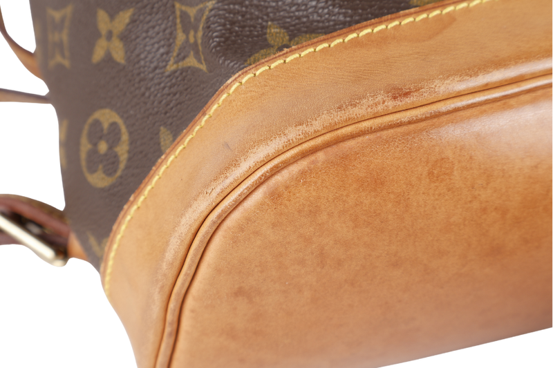 LOUIS VUITTON M51136 MONTSOURIS MM BACKPACK MONOGRAM COATED CANVAS GOLD HARDWARE NO DUST COVER