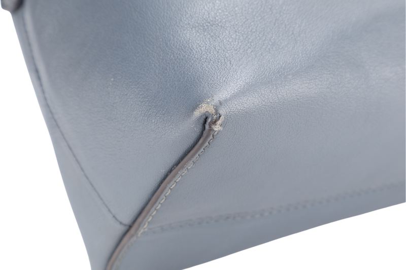 FENDI BY THE WAY SHOULDER BAG MEDIUM BLUE LEATHER SILVER HARDWARE WITH LONG STRAPS NO DUST COVER