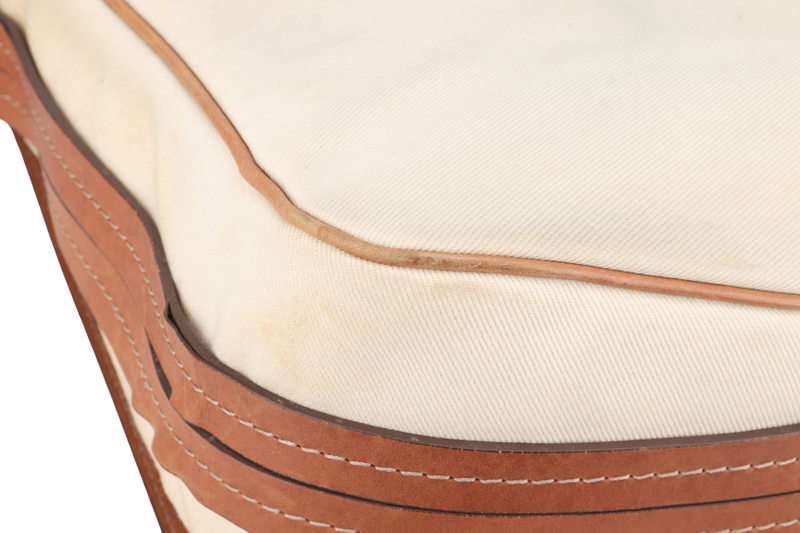 SALVATORE FERRAGAMO MESSENGER BAG SPRING 2012 MENSWEAR BROWN LEATHER WITH CANVAS SILVER HARDWARE NO DUST COVER