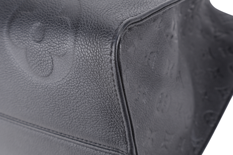 LOUIS VUITTON M44925 ON THE GO GM BLACK MONOGRAM EMPREINTE LEATHER GOLD HARDWARE WITH DUST COVER
