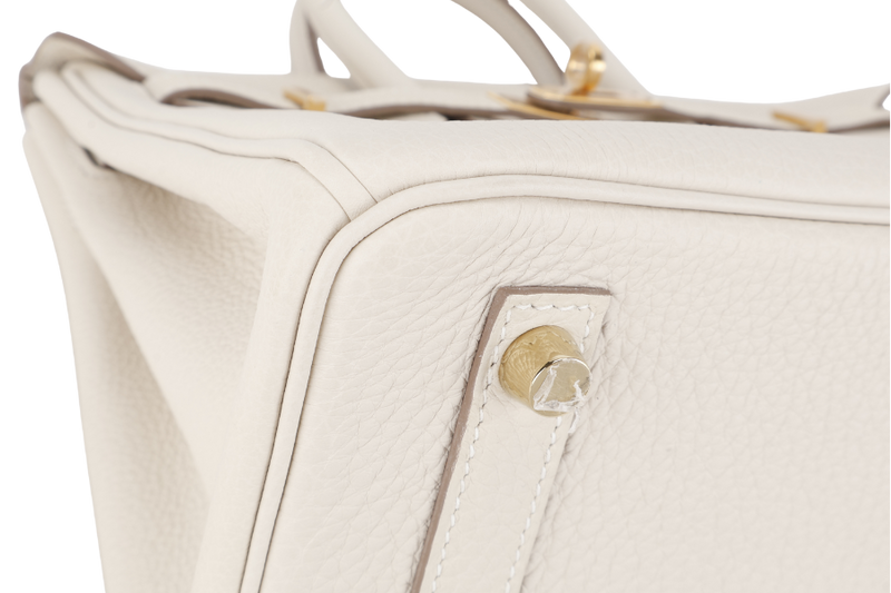 HERMES BIRKIN 25 CRAIE TOGO GOLD HARDWRAE STAMP W (YEAR 2024) WITH TWILLY, KEYS&LOCK AND BOX