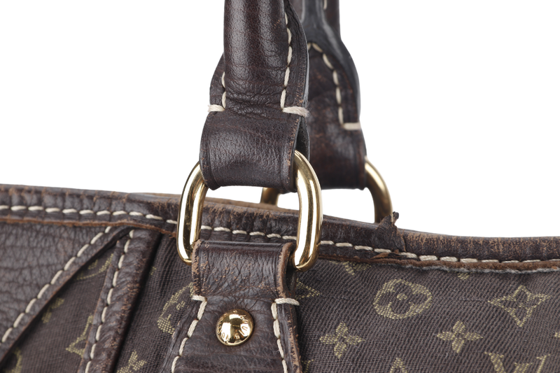 LOUIS VUITTON MINI LIN BASACE ANGELA (M95617) MONOGRAM CANVAS BROWN LEATHER TRIM GOLD HARDWARE WITH STRAP