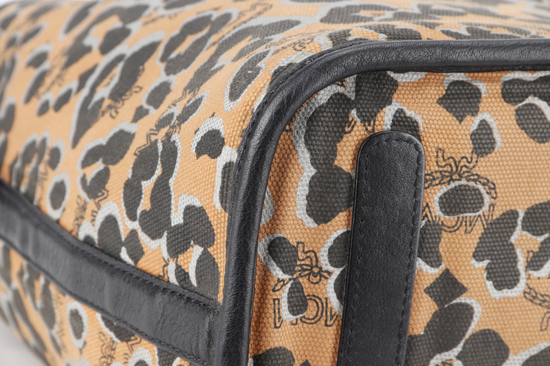 MCM VISETOS REVERSIBLE TOTE BAG MEDIUM LEOPARD LEATHER GOLD HARDWARE NO DUST COVER