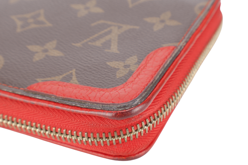 LOUIS VUITTON DAILY ORGANIZER MONOGRAM x ROUGE WALLET MONOGRAM CANVAS GOLD HARDWARE WITH DUST COVER AND BOX