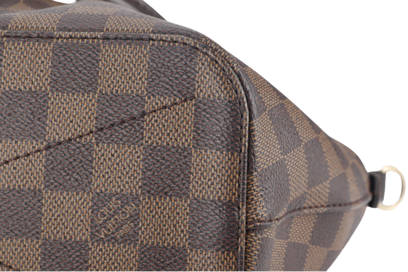 LOUIS VUITTON SIENA MM (N41546) DAMIER EBENE CANVAS GOLD HARDWARE WITH STRAPS AND DUST COVER