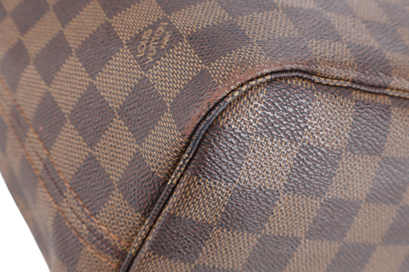 LOUIS VUITTON NEVERFULL MM EBENE DAMIER COATED CANVAS GOLD HARDWARE NO DUST COVER