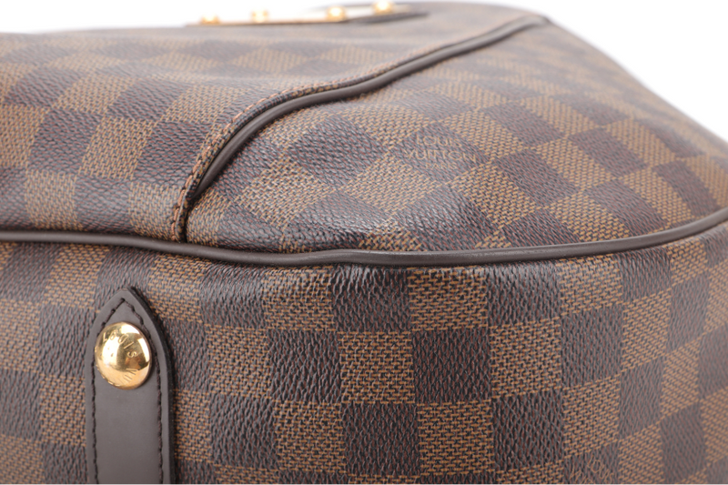 LOUIS VUITTON GALLIERA PM DAMIER EBENE CANVAS GOLD HARDWARE WITH DUST COVER