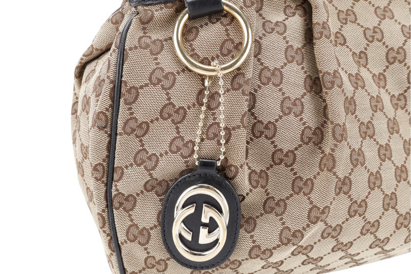 GUCCI SUKEY TOTE BAG BEIGE CANVAS WITH GOLD HARDWARE NO DUST COVER