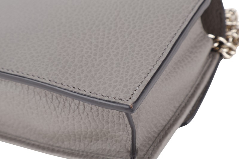 GUCCI INTERLOCKING G W.O.C GREY LEATHER GOLD HARDWARE NO DUST COVER