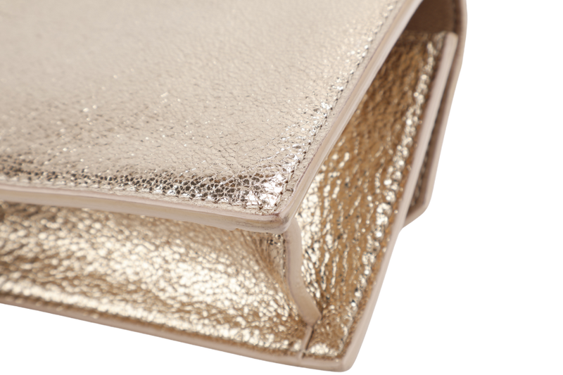 JIMMY CHOO SERENA STAR CHARM CROSSBODY BAG SMALL GOLD METALLIC SILVER HARDWARE WITH DUST COVER AND BOX