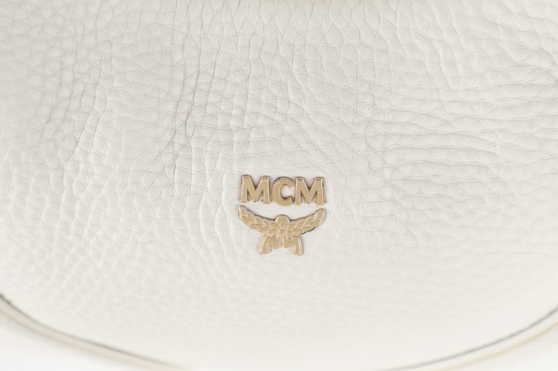 MCM LIGHT BEIGE LEATHER HOBO BAG NO DUST COVER