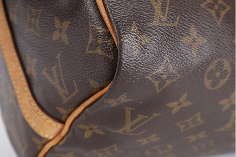 LOUIS VUITTON SPEEDY BANDOULIERE 30 MONOGRAM CANVAS LEATHER GOLD HARDWARE WITH STRAPS, LOCK, DUST COVER AND BOX