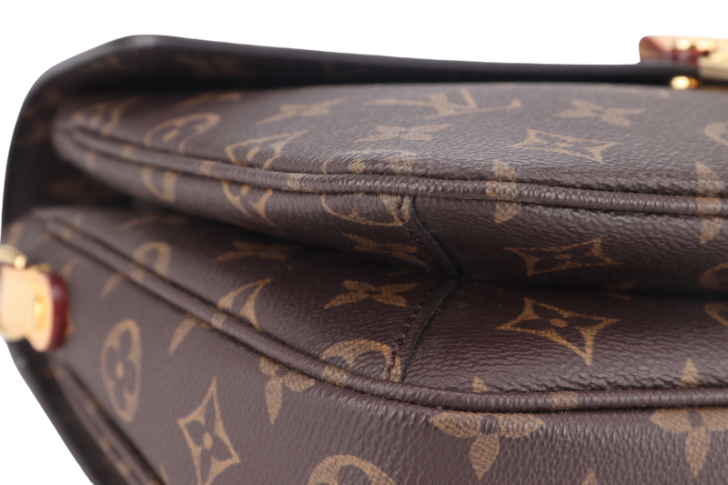 LOUIS VUITTON M44875 POCHETTE METIS MONOGRAM CANVAS GOLD HARDWARE WITH DUST COVER AND STRAPS