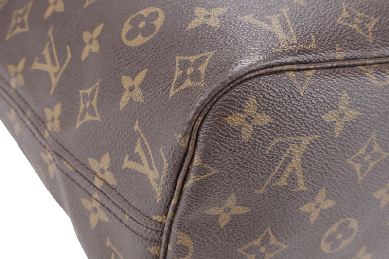 LOUIS VUITTON M46975 NEVERFULL MM MONOGRAM CANVAS GOLD HARDWARE WITH DUST COVER